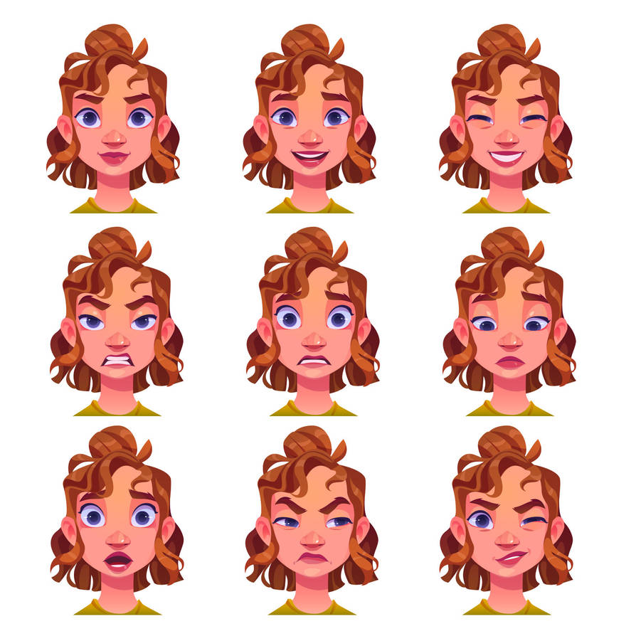 Woman Facial Expressions by jeffdoute on DeviantArt