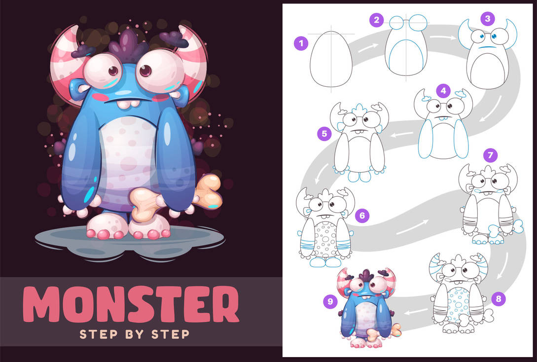 Monster Animation Guide Monster - Step By Step by jeffdoute on DeviantArt