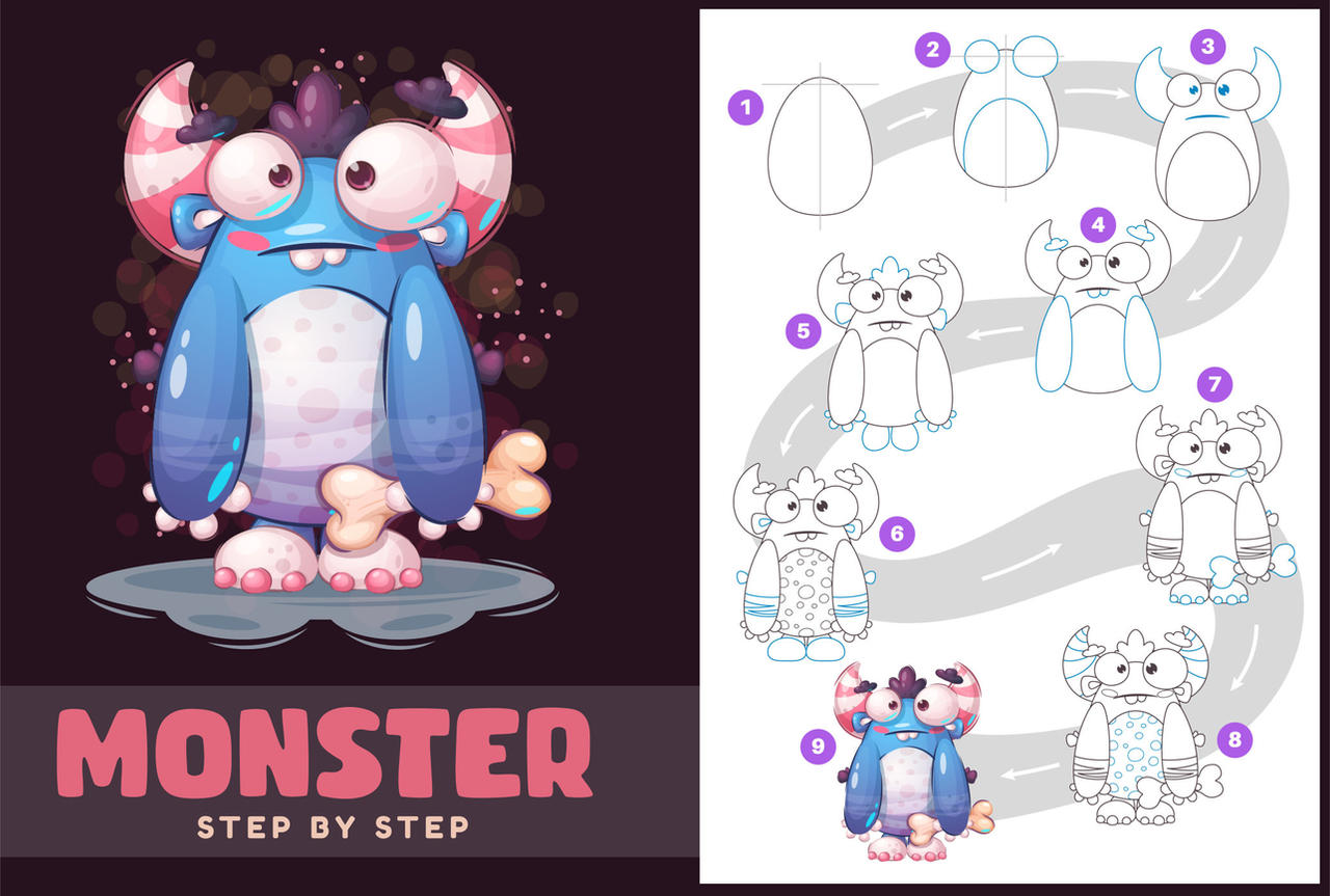 Monster - Step By Step by jeffdoute on DeviantArt