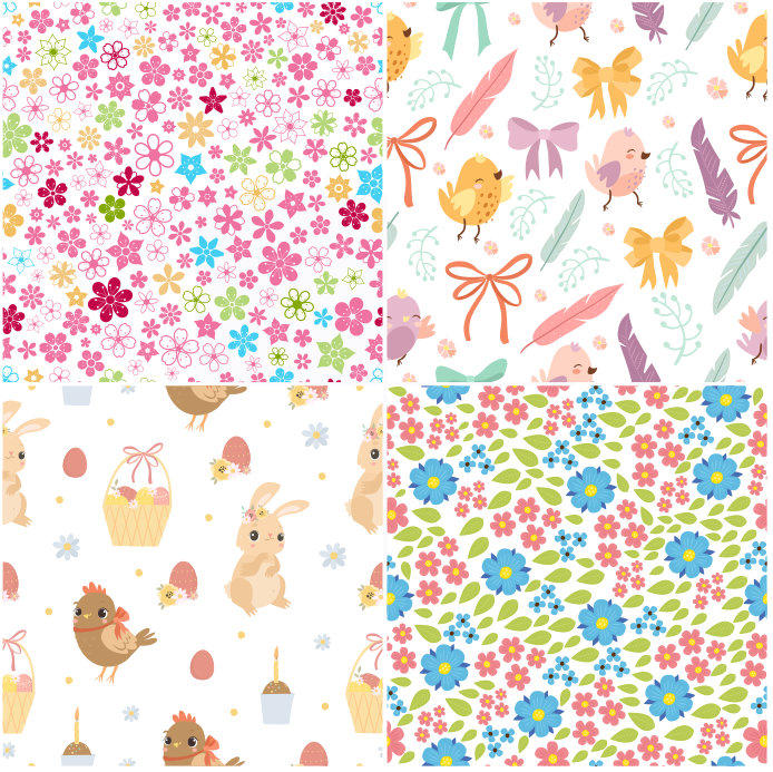 Seamless Patterns Spring Free by jeffdoute on DeviantArt