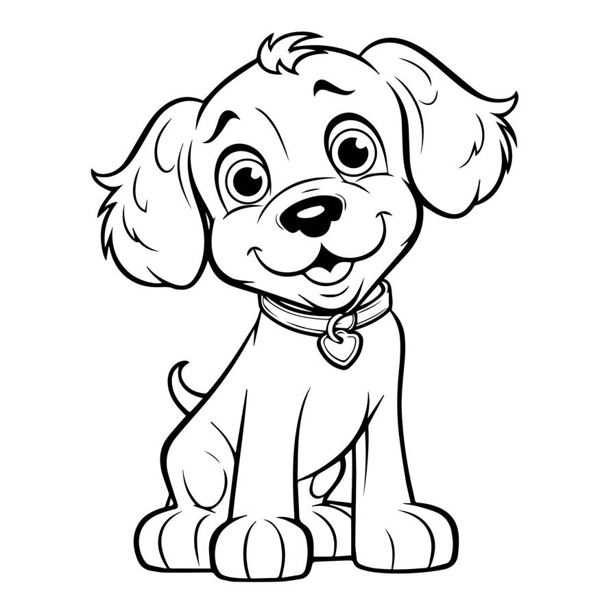 Puppy - Coloring Page by jeffdoute on DeviantArt
