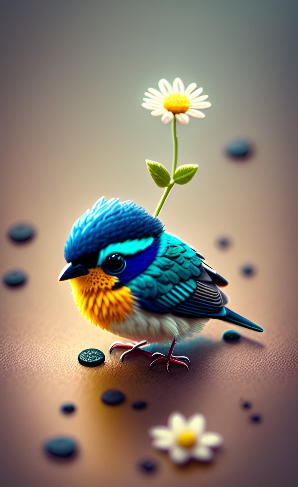 Smallest Things Bird and Flower