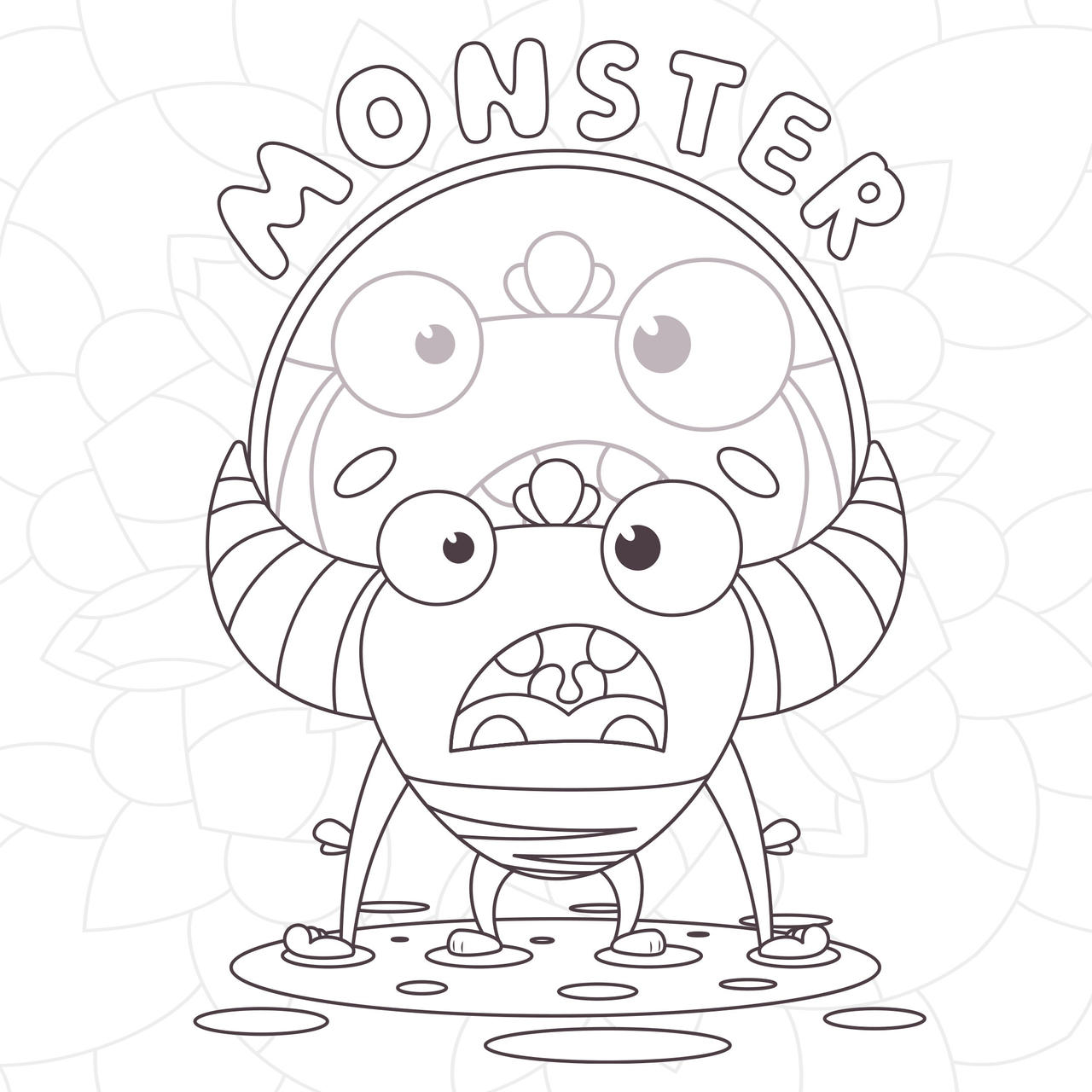 Monster - Coloring Page by jeffdoute on DeviantArt