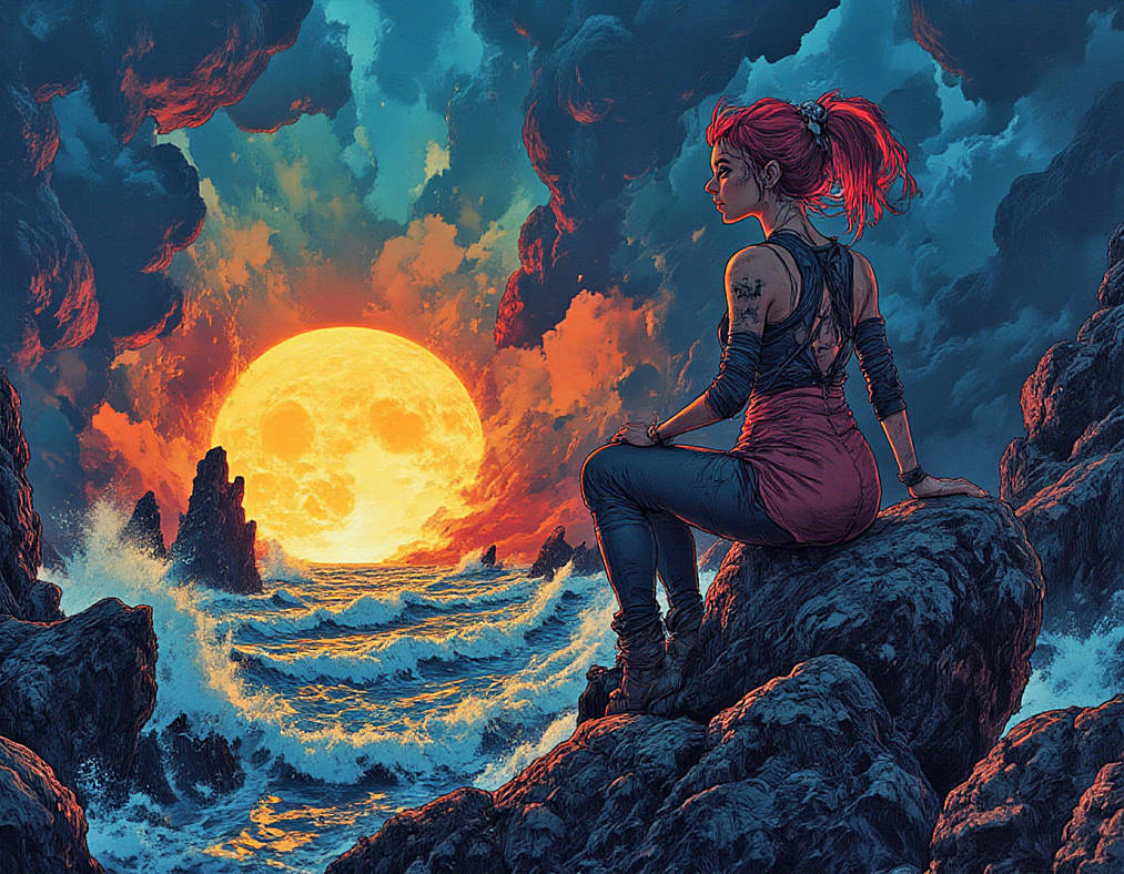 Moon Reverie Reverie Under the Fiery Moon by jeffdoute on DeviantArt