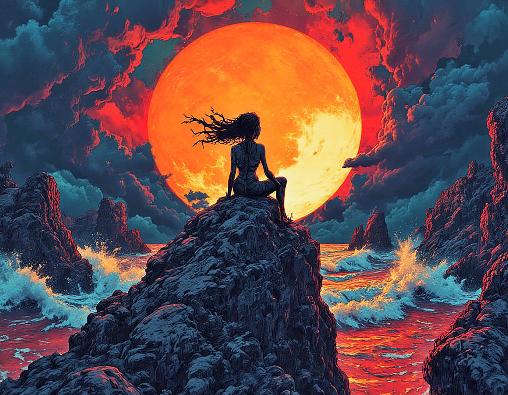 Moon Reverie Reverie Under the Fiery Moon by jeffdoute on DeviantArt