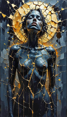 Golden Fractures: Beauty in Brokenness