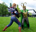 Loki + Captain America - Comic Con Germany Cosplay by Mon-Kishu