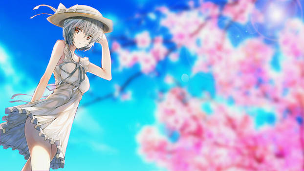 Cherry Blossoms (Rei Ayanami Wallpaper)