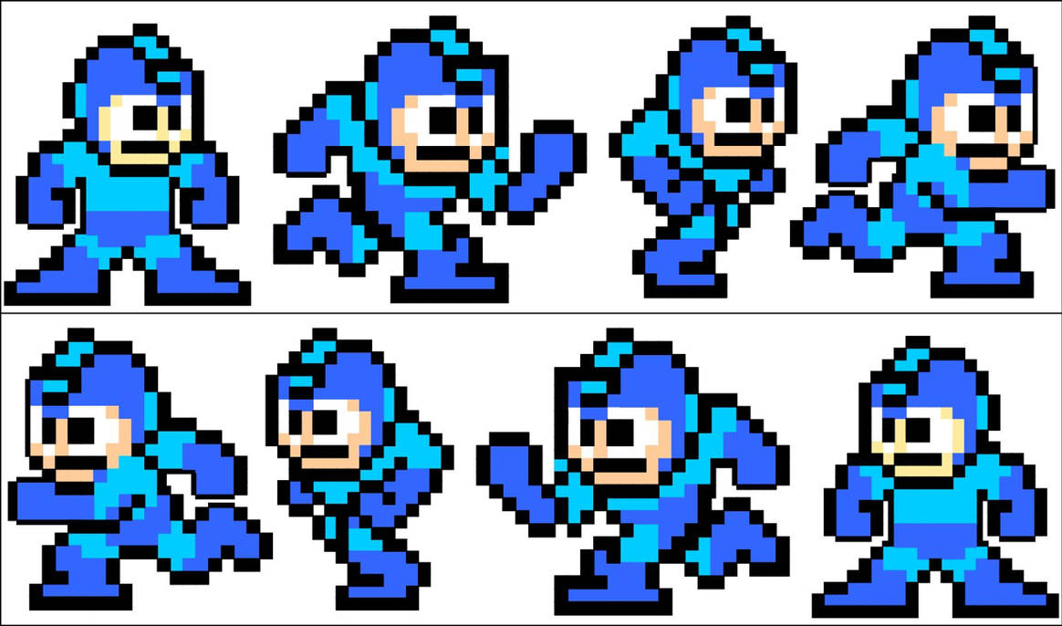Megaman Running Sprites by CobaltBlueKnight on DeviantArt
