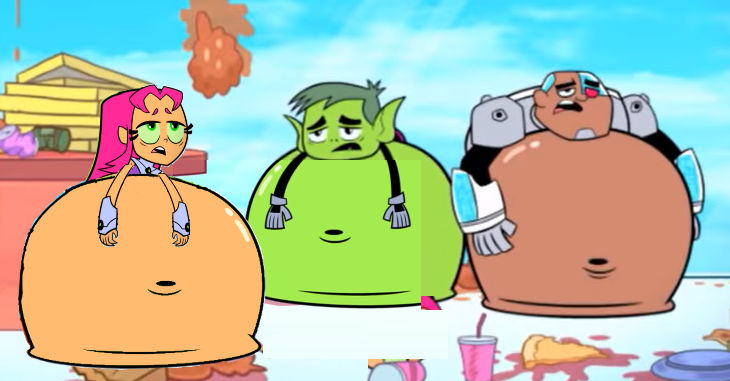 Starfire Over Inflation Fat Starfire TTG by KELLYPOSTELL on DeviantArt