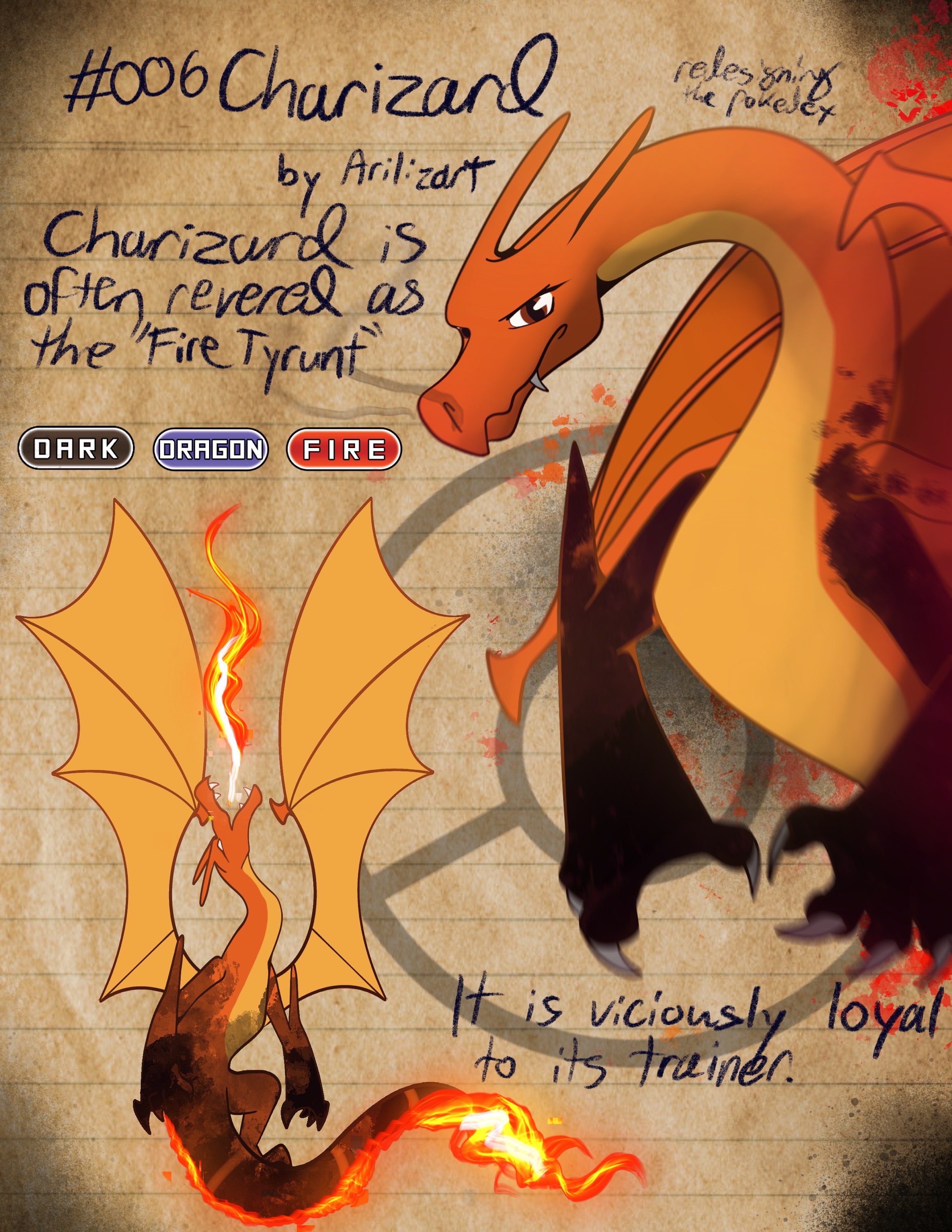 Mega Charizard X, Pokédex