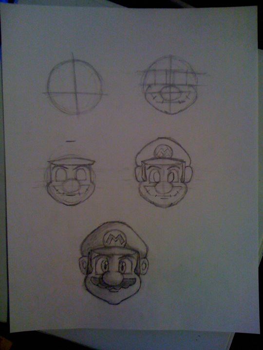 How to Draw Mario's Head