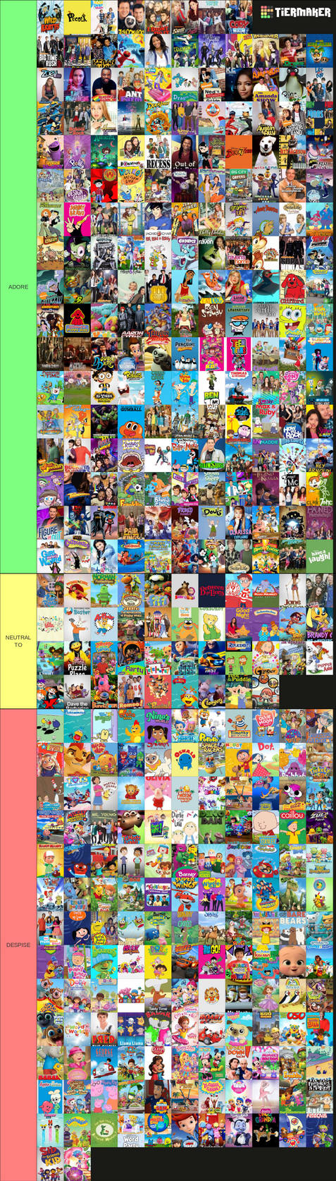 My Ultimate Kid Shows Tier List by TTGSupernoobs25000 on DeviantArt