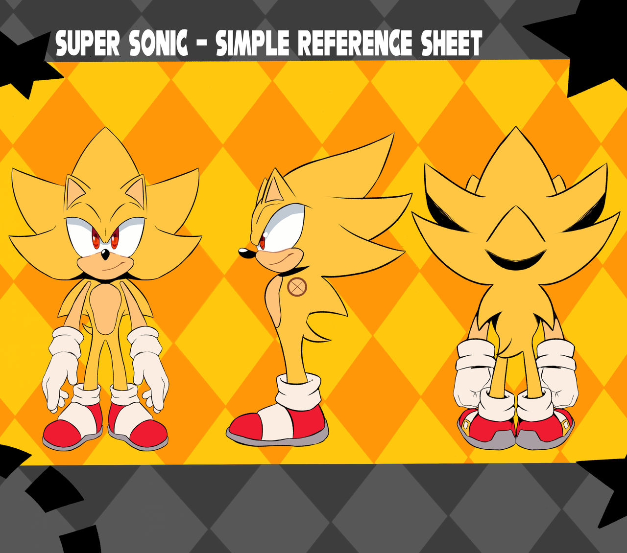 Super Sonic Reference Sheet by on DeviantArt