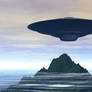 Ufo over mountain