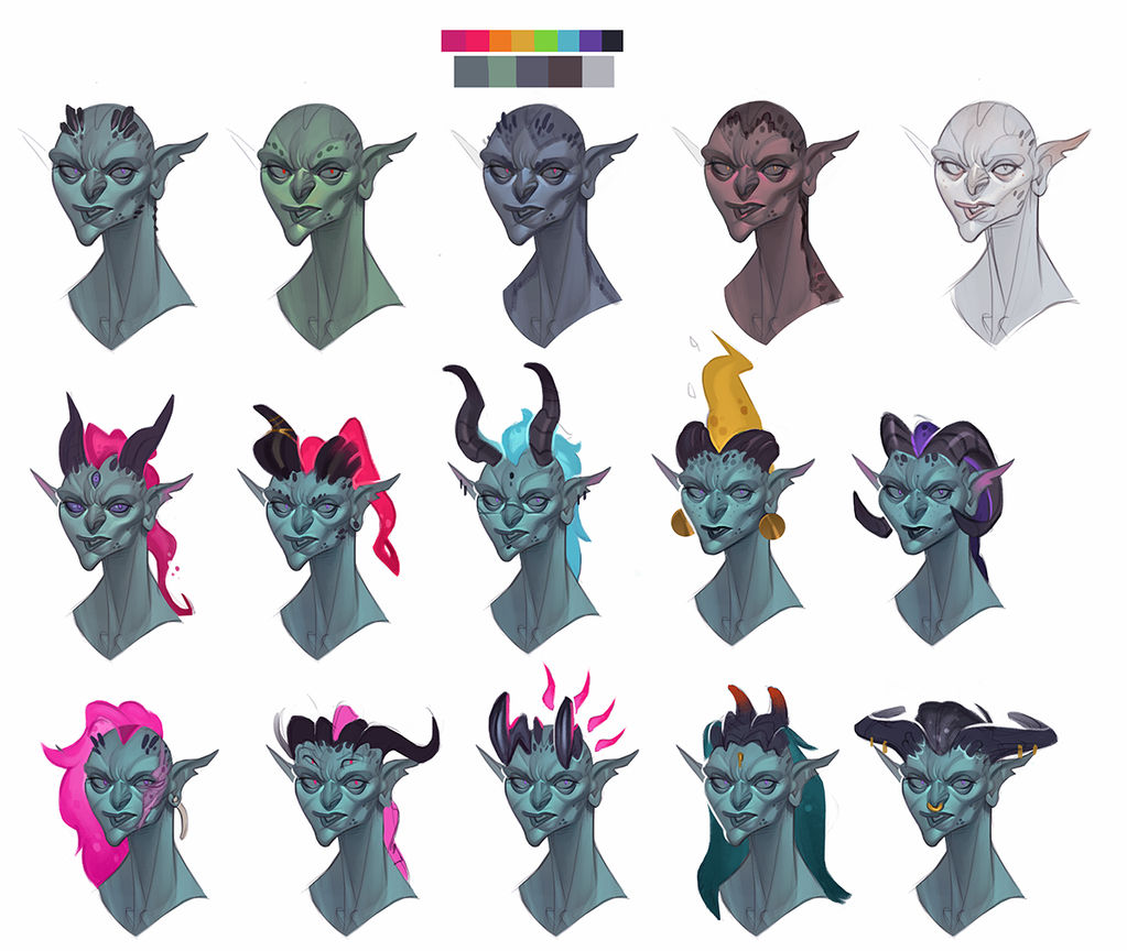 Rakshasa Female Head Variations