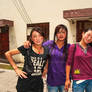 Chinese ladies, Tagon Grasslands Southwest China