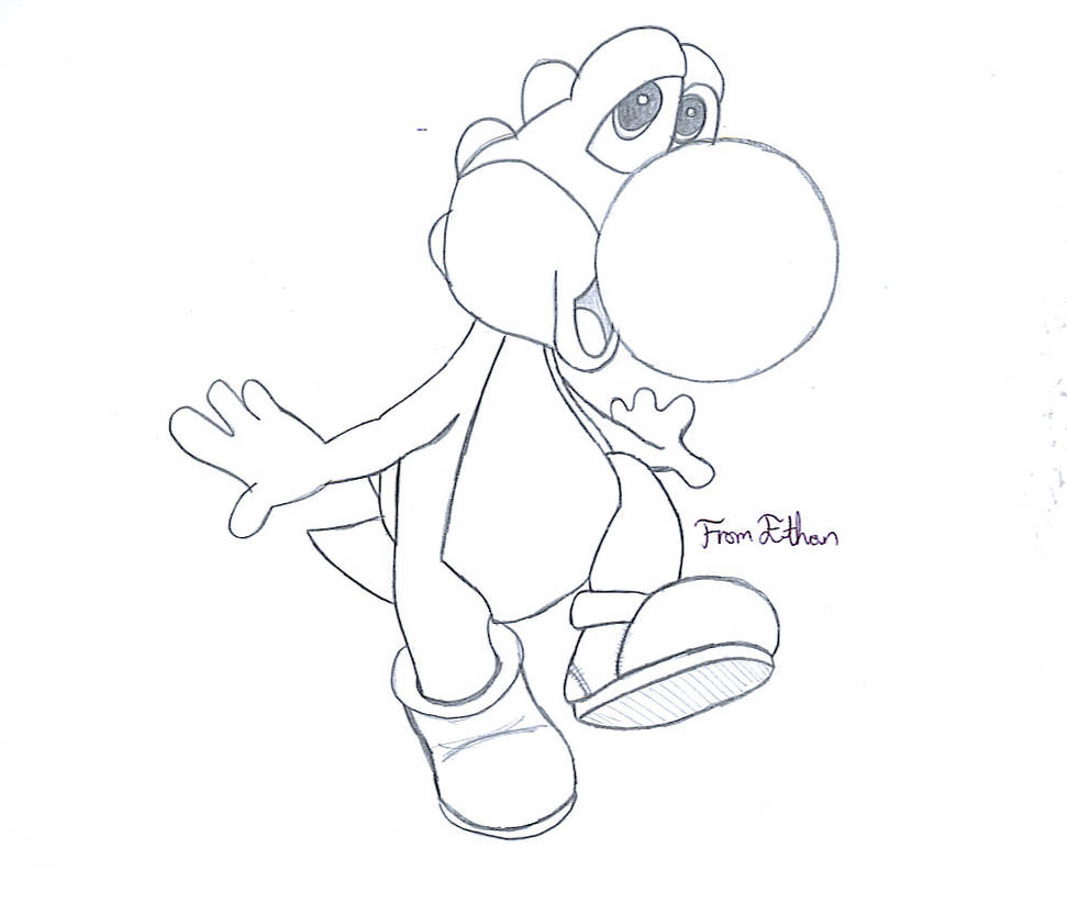 yoshi-sketch-by-1glove-on-deviantart