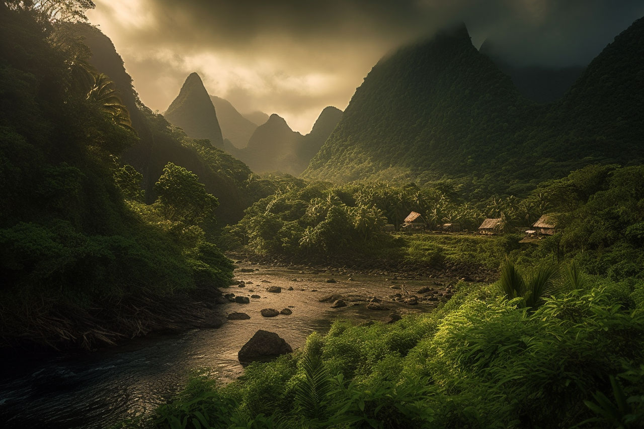 Tafuna Samoa Fantasy Landscape BLKLSTDOG by BLKLSTDOG on DeviantArt