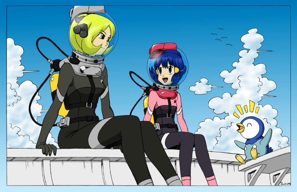 Cynthia And Dawn In Diving Suit By Nekomi4 On Deviantart Cynthia And Dawn In Diving Suit By Nekomi4 On Deviantart