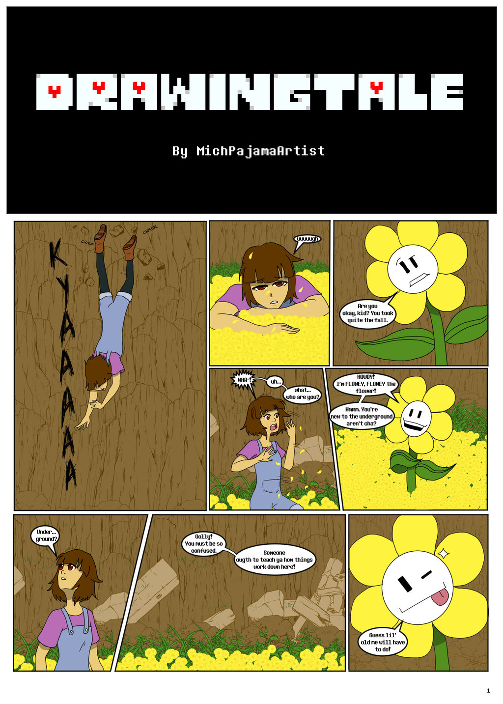 Up Tale Deviantart Drawingtale AU Page 1 by MichPajamaArtist on DeviantArt
