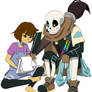 Ink Sans and Drawingtale Frisk