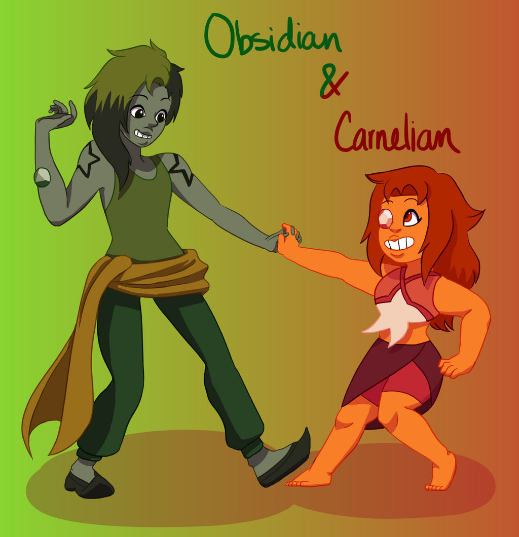 Carnelian and Obsidian