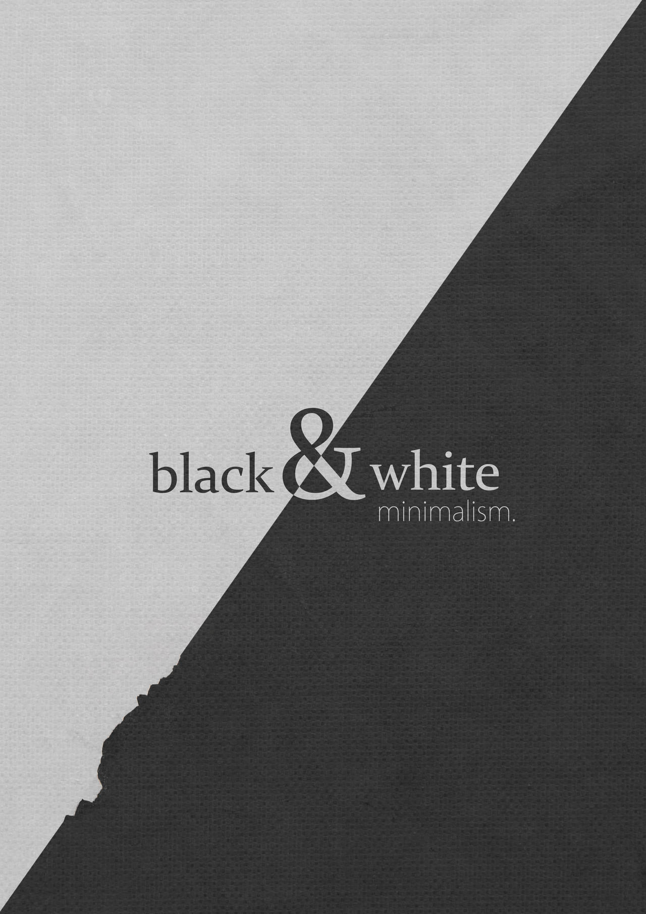 black and white minimalism.