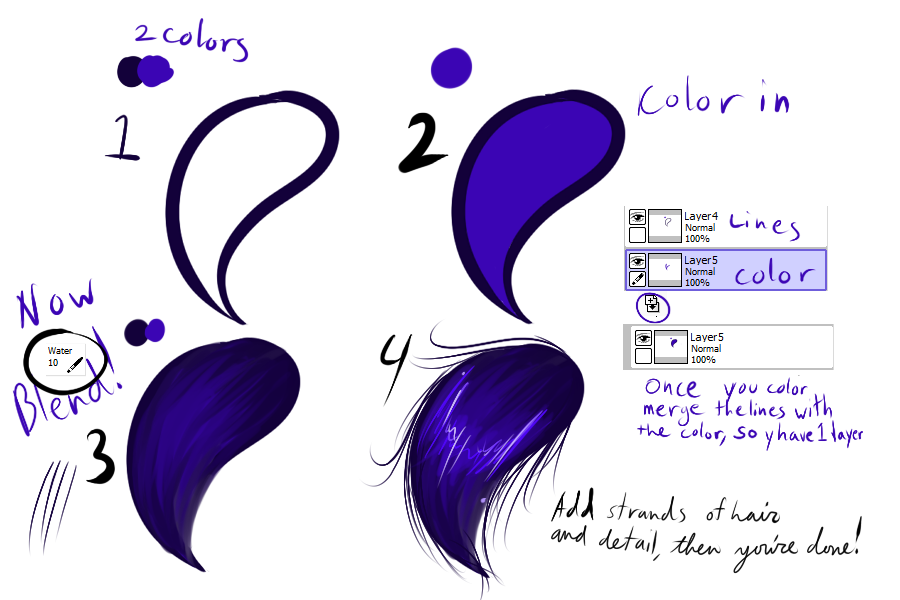 Paint tool sai Hair Painting Tutorial by Reo-ji on DeviantArt Paint tool sai Hair Painting Tutorial by Reo-ji on DeviantArt