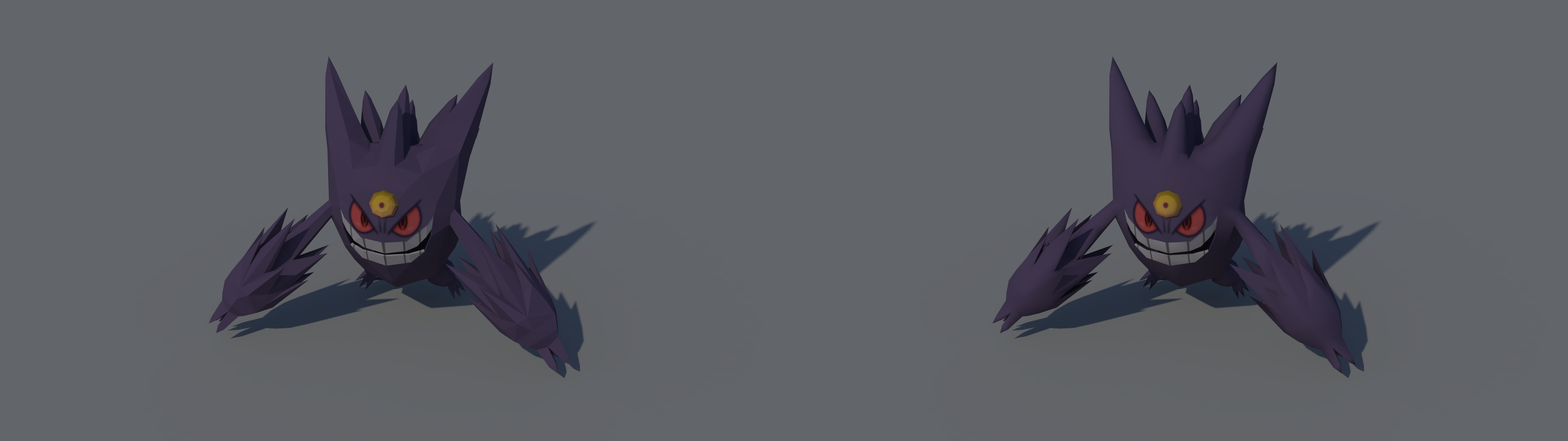 Mega Gengar 3D render by Pyroblock on DeviantArt