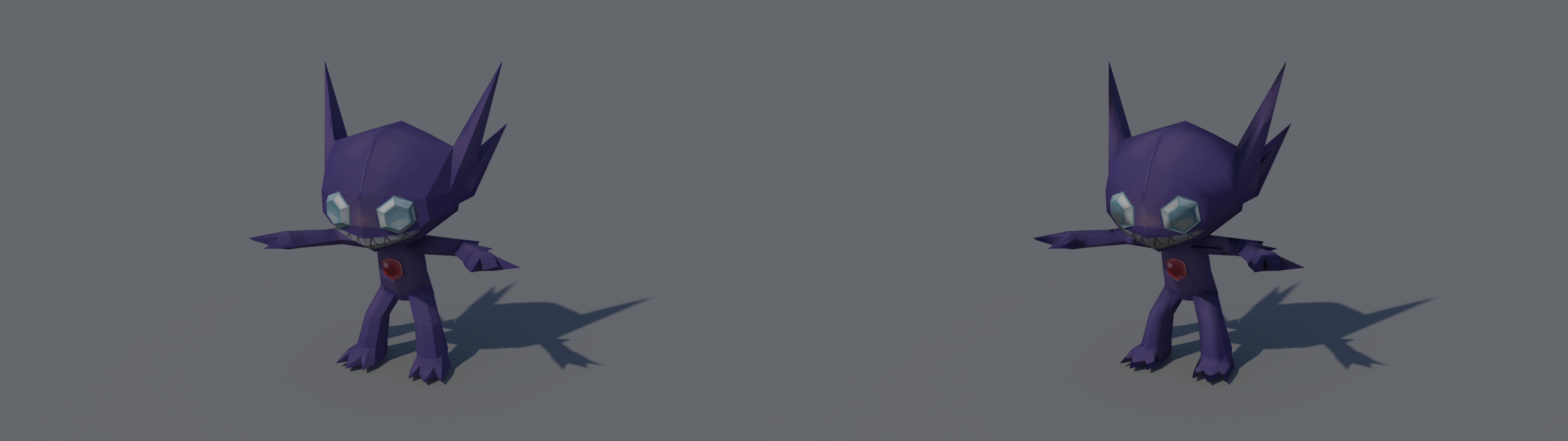 Sableye 3D render by Pyroblock on DeviantArt