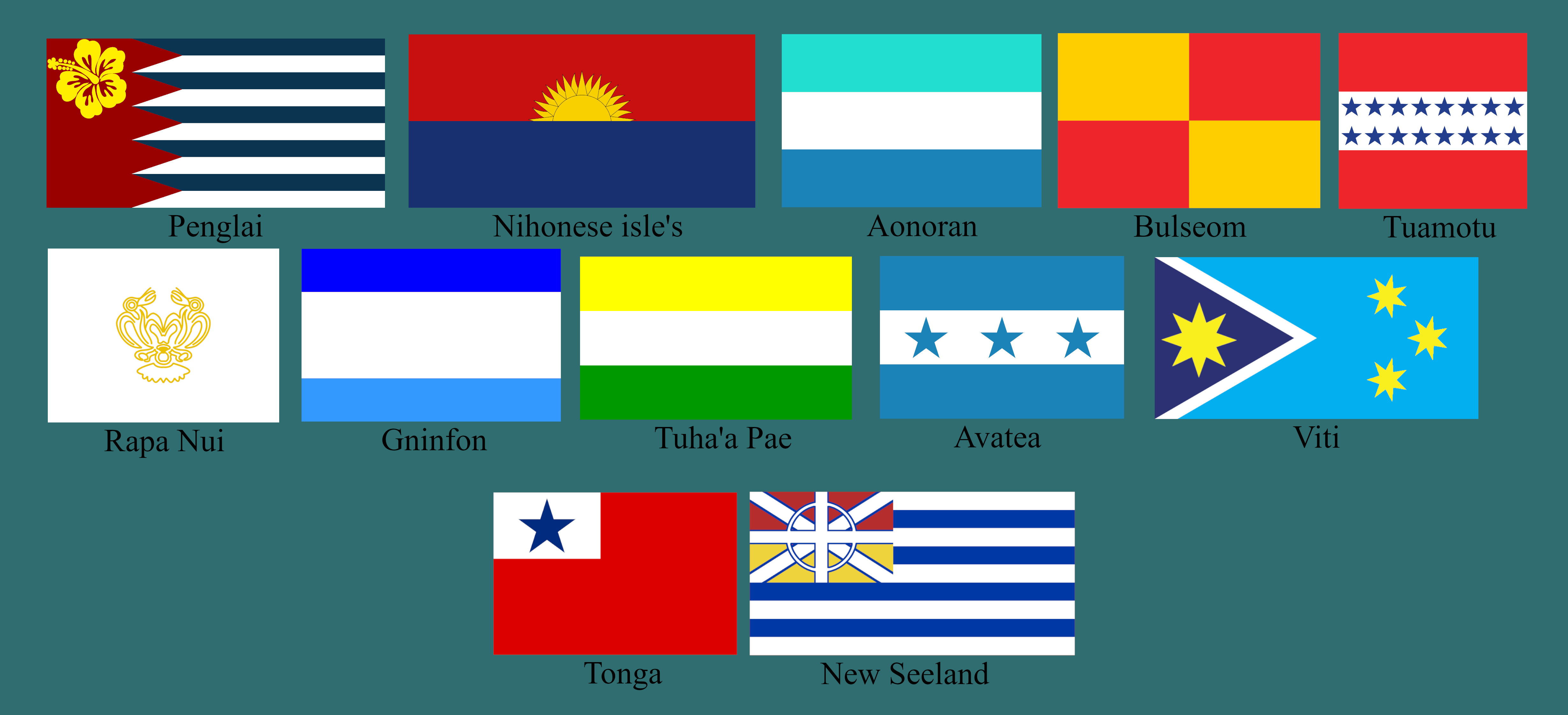 Earth-198: Polynesian Flags by spyrothegamer98 on DeviantArt