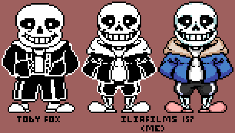 Pixilart - red and classic sans vs ------ and horror sans by SANSPAI