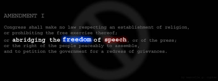 1st Amendment Facebook Cover or Site Banner