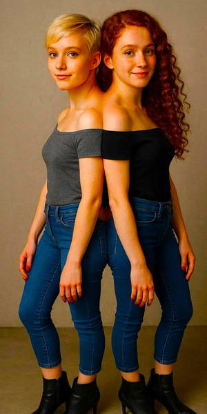 Kirsten and Shellie Hart, age 18