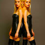 Blonde haired Siamese twins