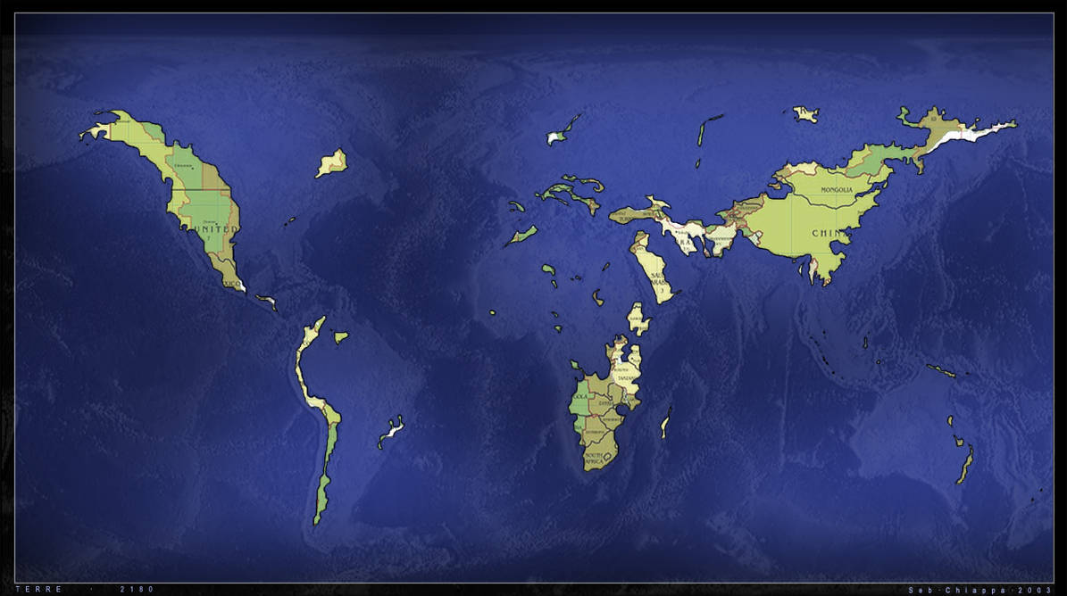 На сколько поднимается мировой океан. Карта земли если растают ледники.