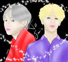 Park Jimin Kim Taehyun Fan Art BTS JIMIN V