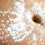 white powdered innie bellybutton