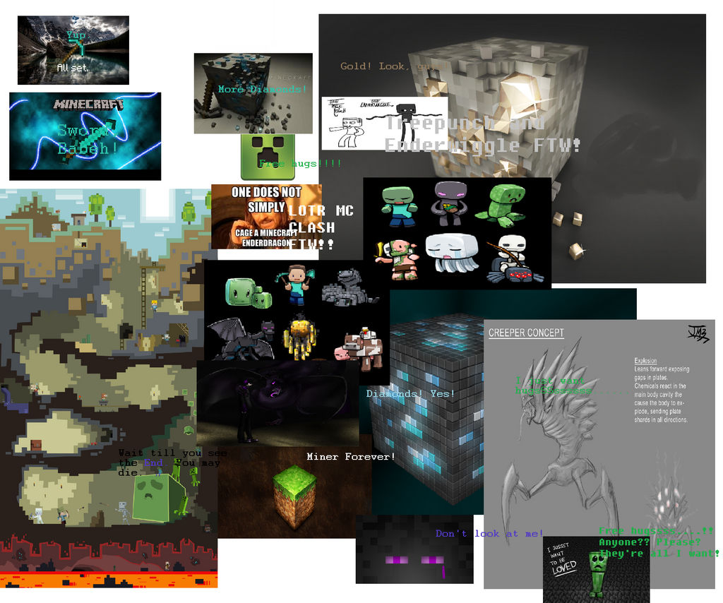 Minecraft Colgent Minecraft Collage by EoDrawsLikeAFreak on DeviantArt