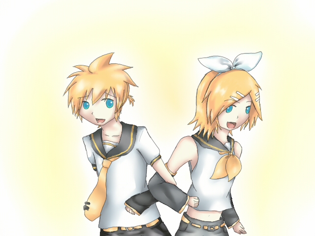 Rin and Len Kagamine KEI style (try)