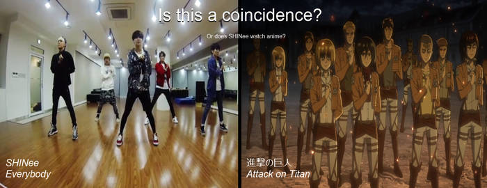 Attack on Titan salute in SHINee's everybody???