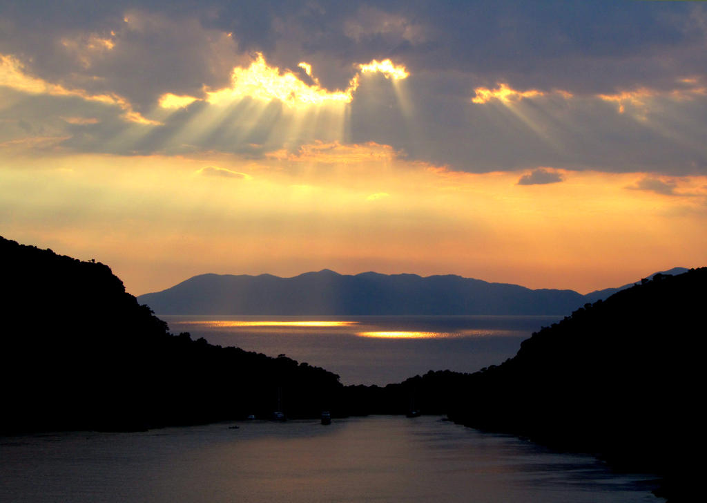 Cloudy Sunset - Gemiler Island, Fethiye, Turkey