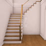 Stairs hall background 3d scene