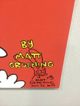 Matt Groening Signed Binky picture