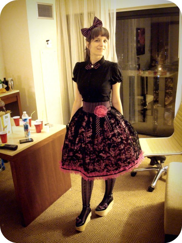 Black and Pink Skirt Coordinate