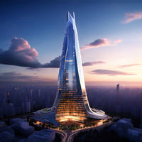 Rascacielos futurista de lujo