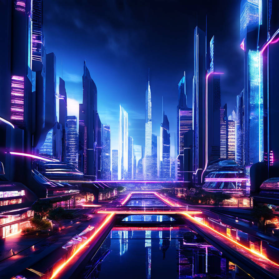 Ciudad Futurista Cyberpunk De Lujo by LUXYMXIA on DeviantArt