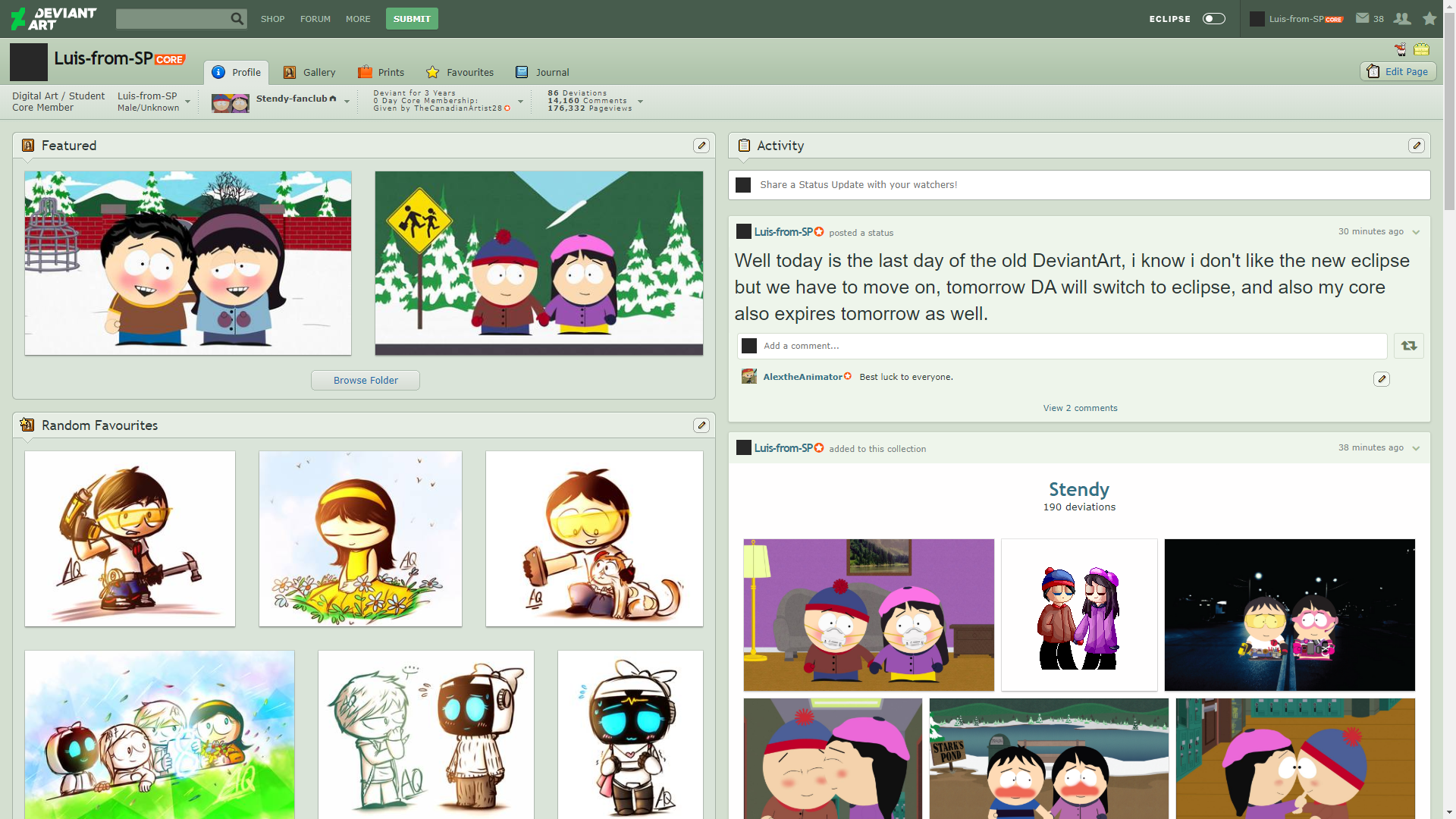 My old DeviantArt page by LuisfromSP on DeviantArt