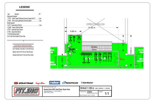 Smart Koin OPC 2nd Floor Gym Area Layout